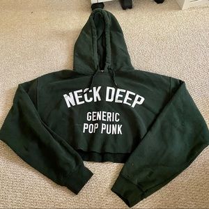 Neck Deep cropped sweatshirt size M